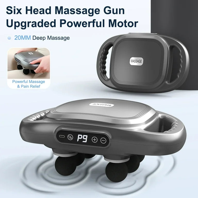 Tijarah™ 6 head deep tissue massage gun
